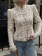 Tossy verano blusa de encaje para mujer patrón hueco vintage blusa transparente blusa ligera de encaje