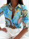 Blusa elegante de mujer con patrón a rayas, corte slim, camisa de oficina con bolsillo, mangas largas, primavera otoño