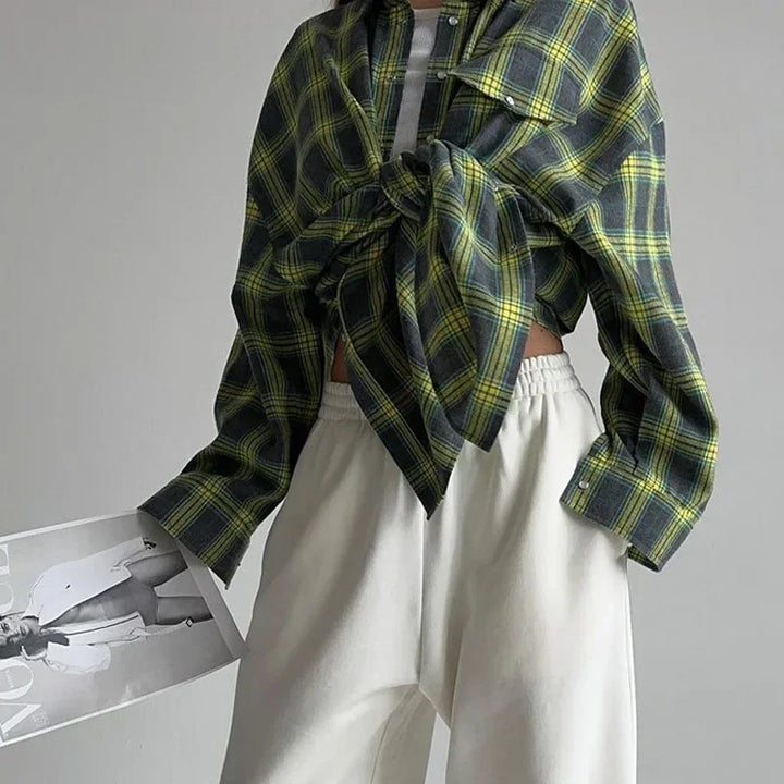 Oversized košilebunda s kostkovaným vzorem | Měkký flanel | Trendy styl vrstvení