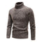 Pulover fleece de toamnă-iarnă pentru bărbați, guler înalt gros, pulover călduros, croială slim fit, haine pentru bărbați, lux, negru, maro, pulover elastic