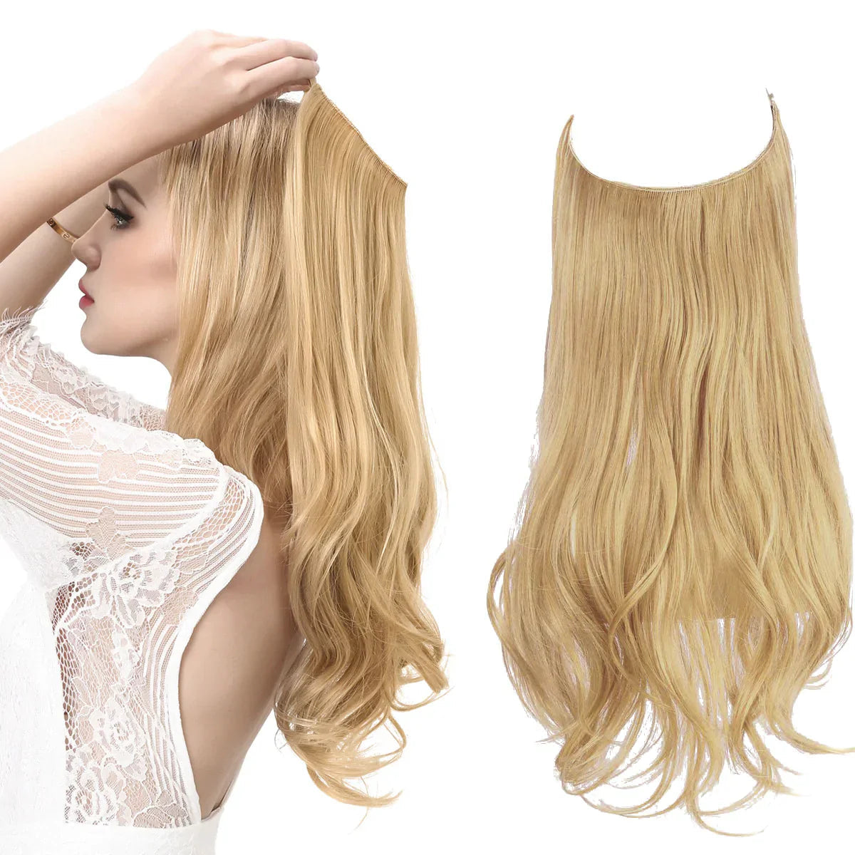 Premium Extensions af ægte hår | 100% REMY-kvalitet | Sømløs volumen & længde | Naturlig glans | Varmebestandig & holdbar