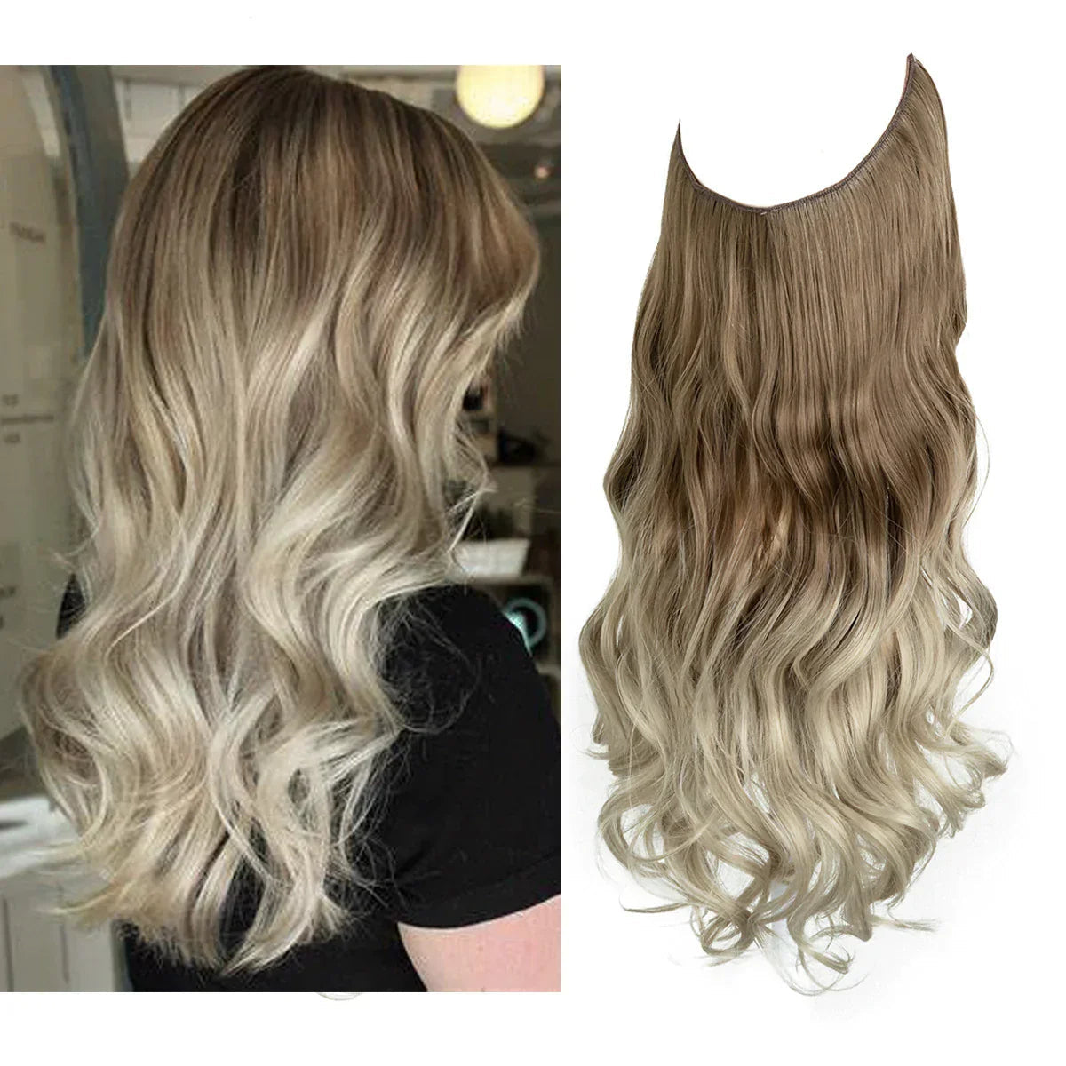 Premium Extensions af ægte hår | 100% REMY-kvalitet | Sømløs volumen & længde | Naturlig glans | Varmebestandig & holdbar