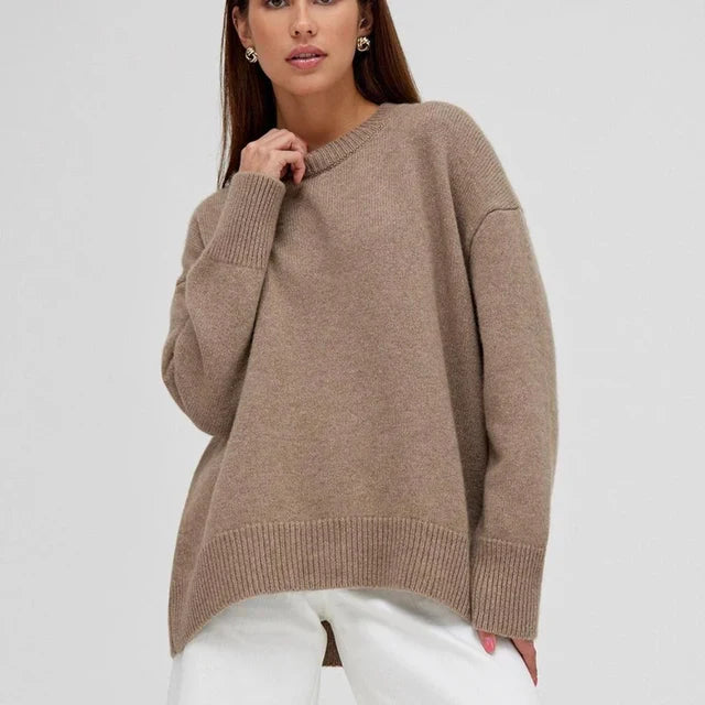 Pull en cachemire classique pour femmes avec texture douce et design intemporel