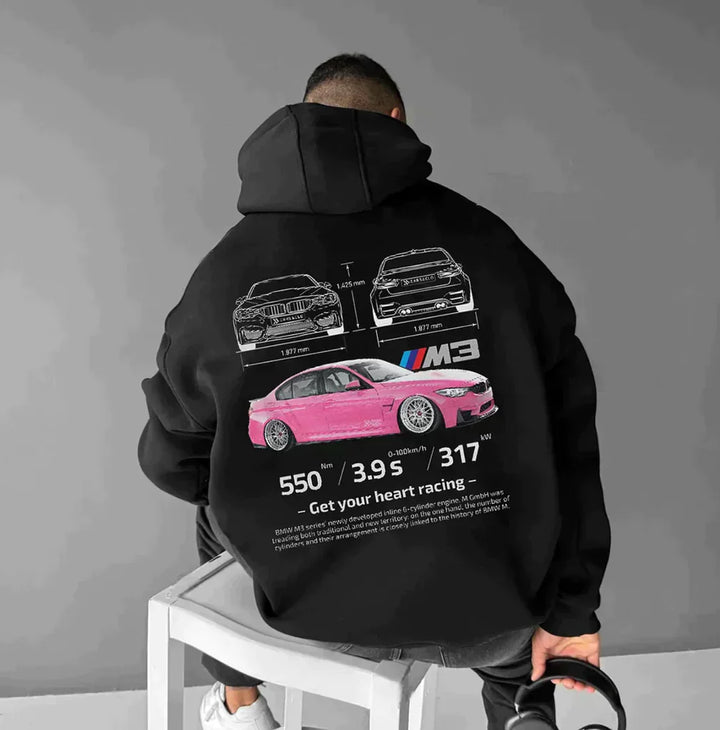 Mikina pretekárskych pretekov JACE | Pre fanúšikov automobilov s jedinečnými detailmi