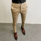 Pantalones de hombre pantalones formales pantalones elásticos ajustados de un solo color pantalones casuales de longitud completa moda ropa nueva de hombre