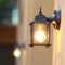 Lampă de perete exterioară | Lampă impermeabilă neagră din aluminiu E27 pentru grădină și curte exterioară