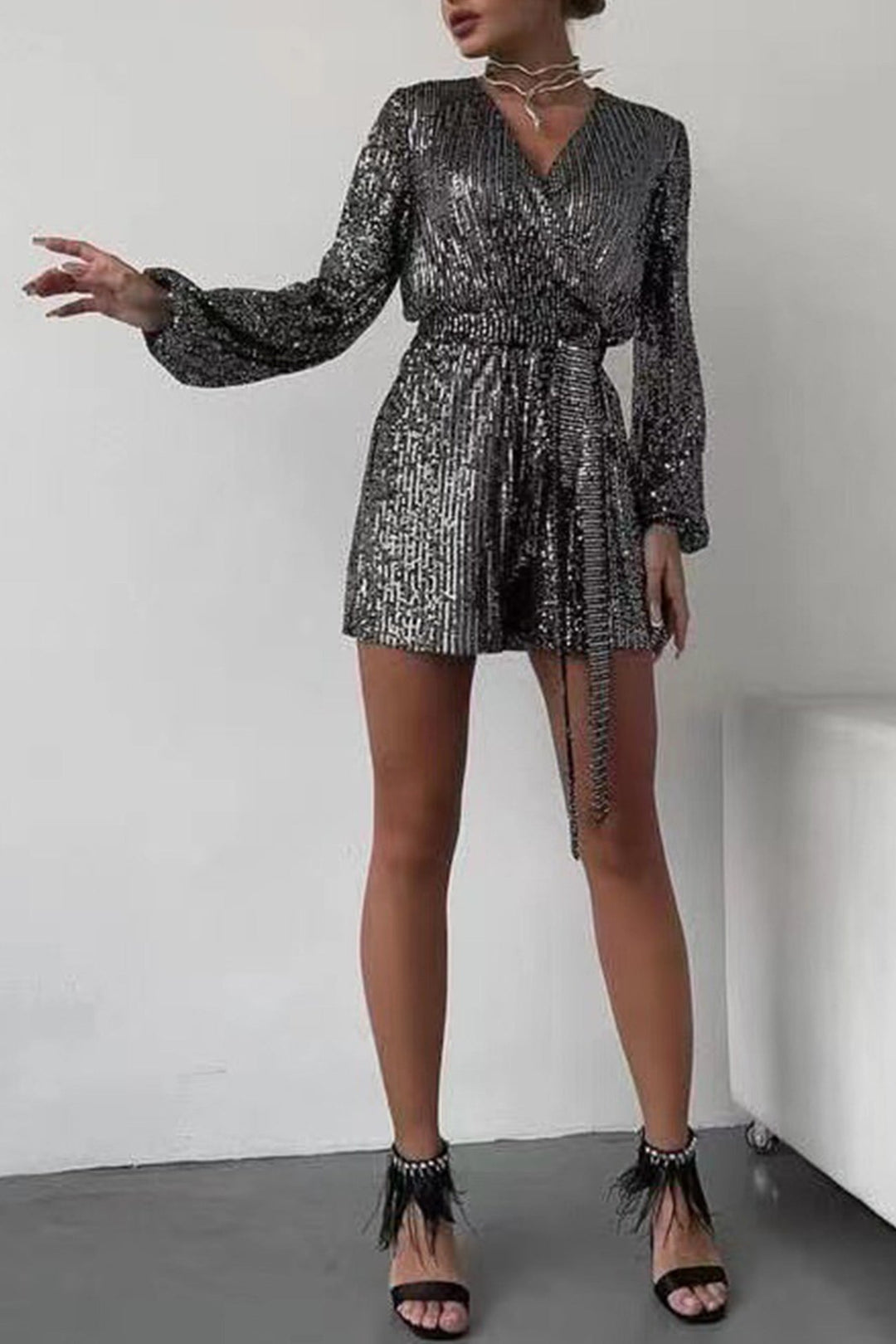 Vonne | Γκλίτερ βραδινή ολόσωμη φόρμα για γυναίκες - Σαγηνευτική, κομψή και αυτοπεποίθηση