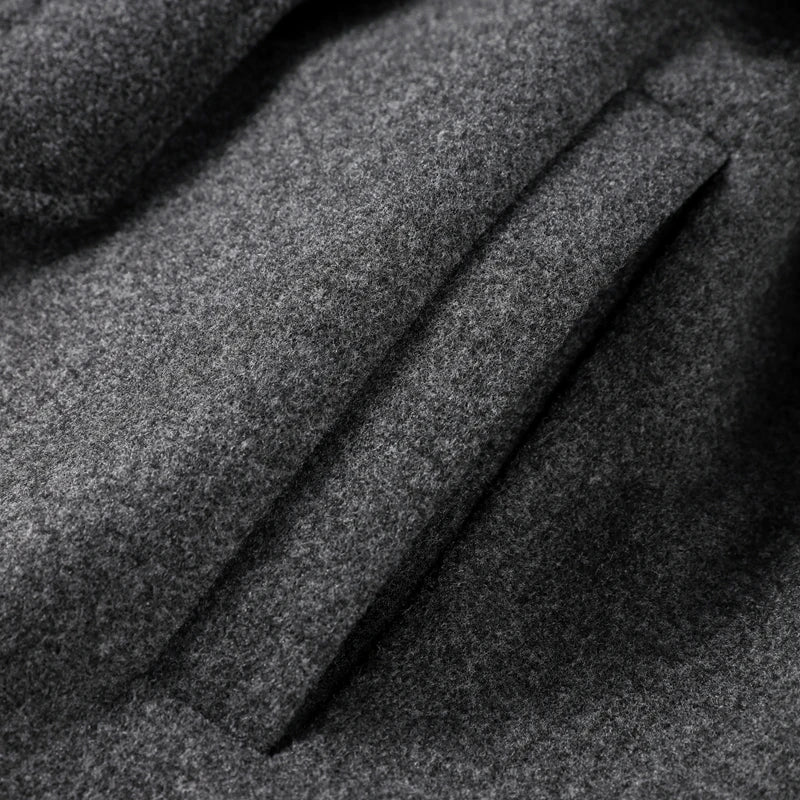 Lang trenchcoat i uldblanding til kvinder med klassisk vinterlook