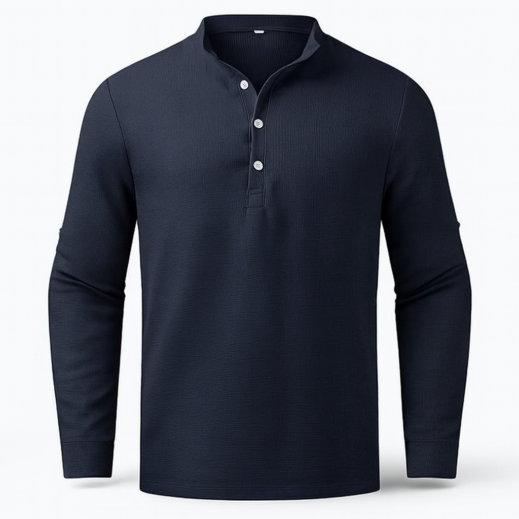 Black Men's Long Sleeve Shirt
