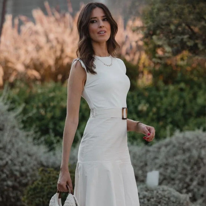 Ditta | Χαλαρό καλοκαιρινό φόρεμα για γυναίκες με ζώνη - αέρινο, μοντέρνο και άνετο