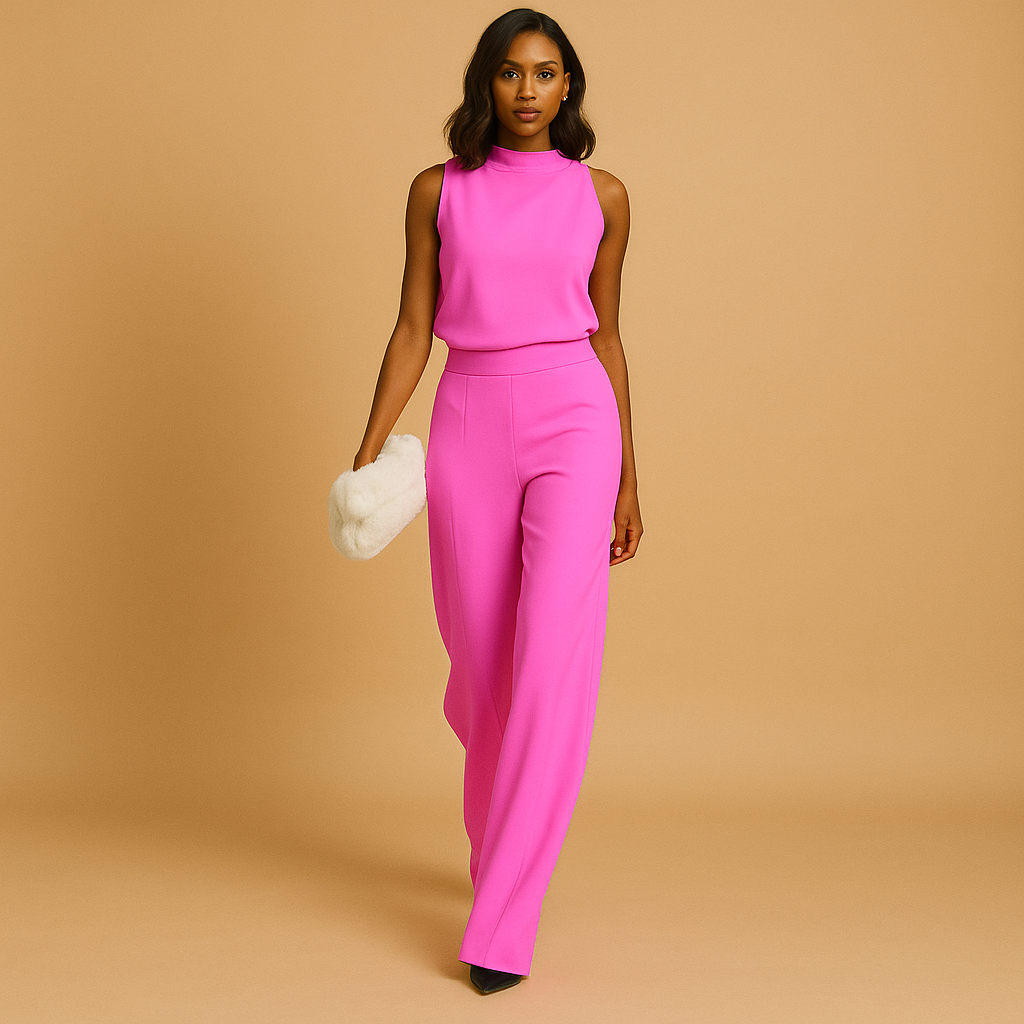 Valentina | Mono Elegante Sin Mangas con Pierna Ancha para Mujer 3