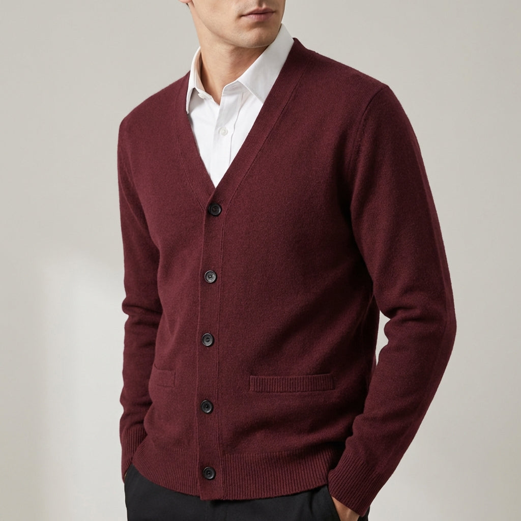Velvion - Herrecardigan Med V Hals