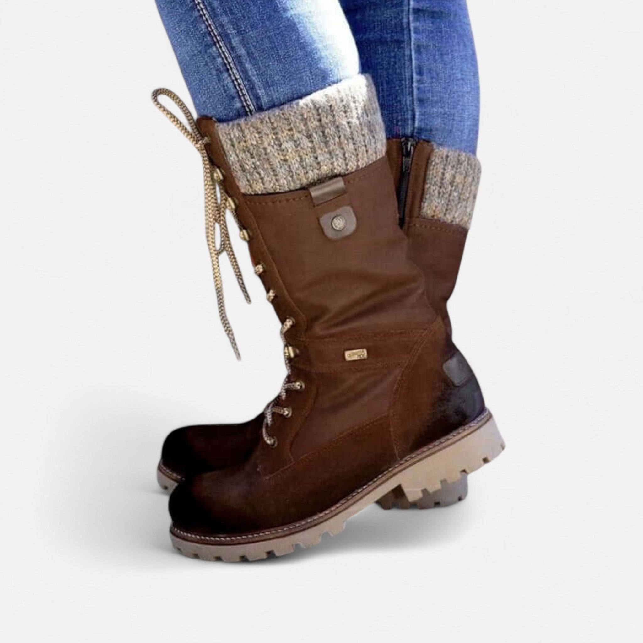 Női vízálló téli csizma csúszásmentes talppal és meleg béléssel