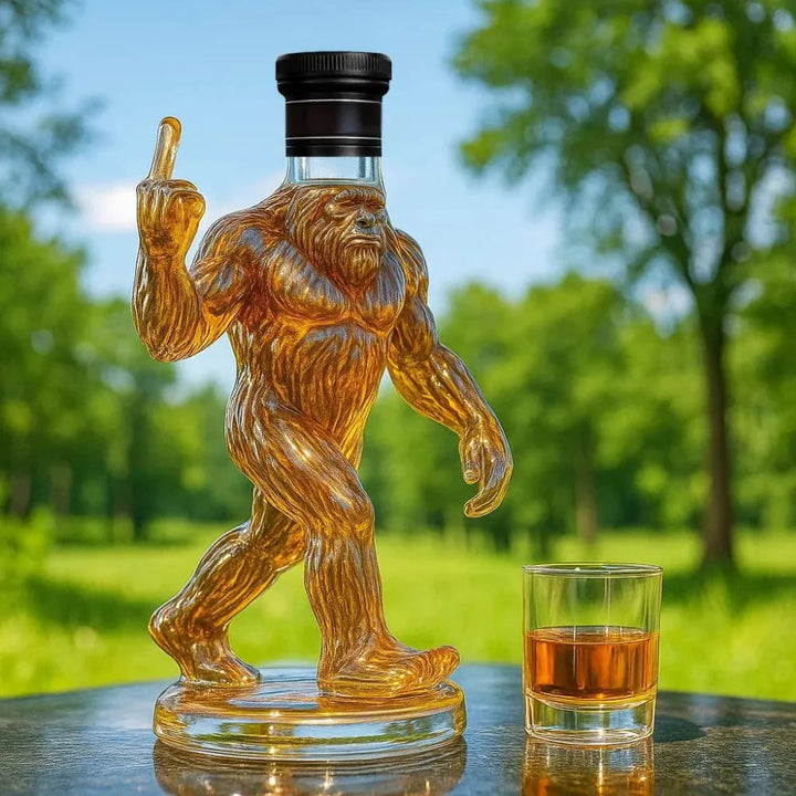 Καράφα ουίσκι Bigfoot | Αστείο γυάλινο μπουκάλι φιγούρα 750 ml μοναδική διακόσμηση μπαρ