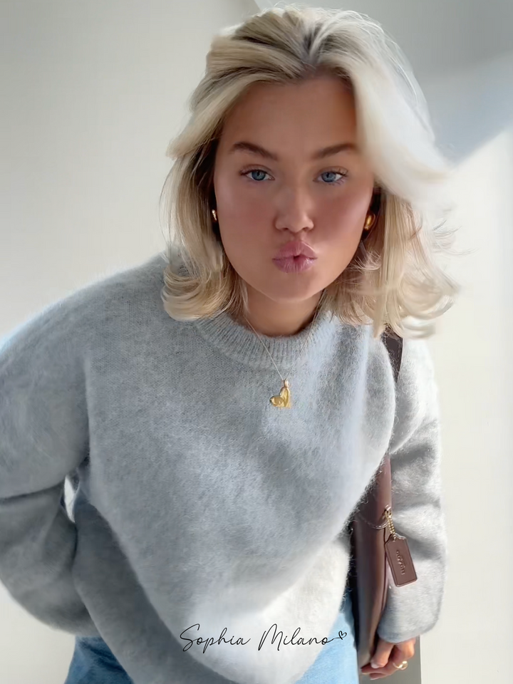 Florine svetr s kulatým krkem a stylovým pletením pro každou příležitost