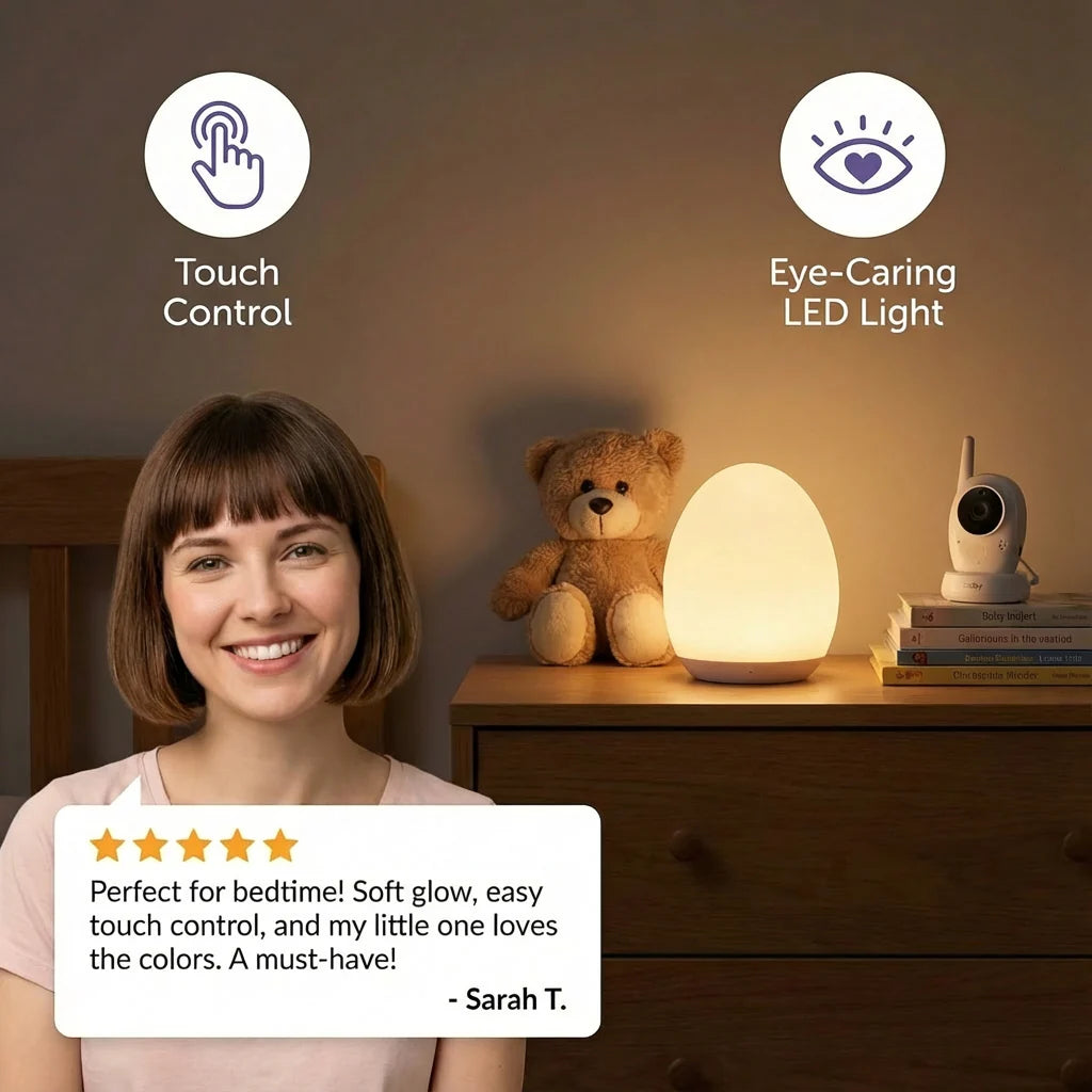 GlowEgg Natlampe med Touch-kontrol