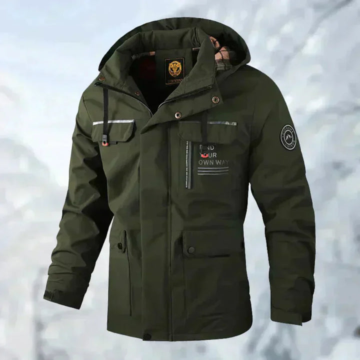 Explorer pánska bunda | Nepremokavá outdoor bunda ľahká s kapucňou a vreckami