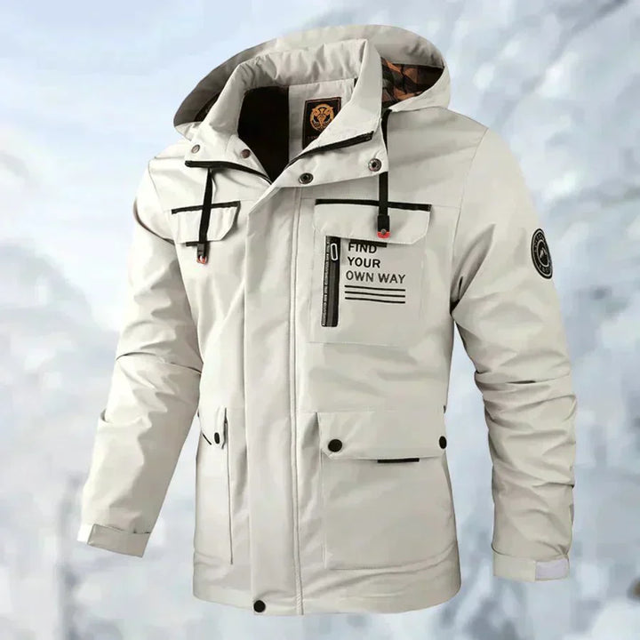 Explorer pánska bunda | Nepremokavá outdoor bunda ľahká s kapucňou a vreckami