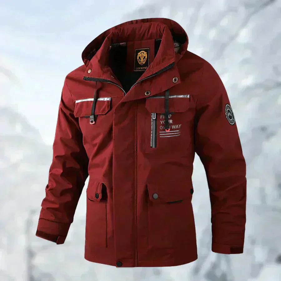 Explorer pánska bunda | Nepremokavá outdoor bunda ľahká s kapucňou a vreckami