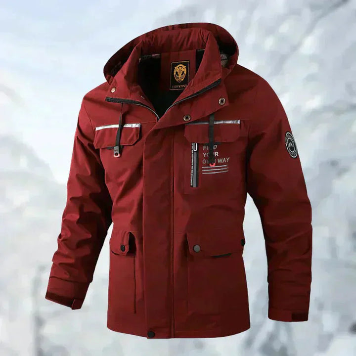 Explorer pánska bunda | Nepremokavá outdoor bunda ľahká s kapucňou a vreckami