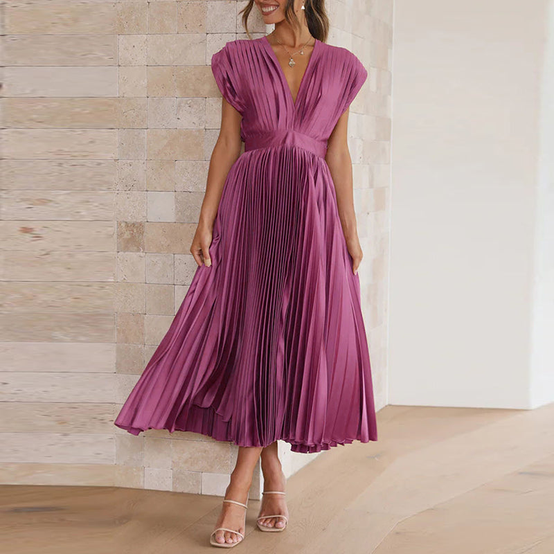 Louise | Vestido elegante com decote em V - Estilo chique e conforto absoluto