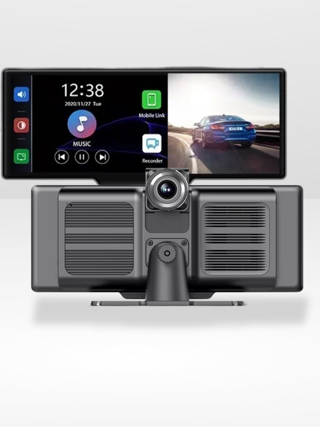 Bezdrátová CarPlay obrazovka s vestavěnou 4K palubní kamerou a volitelnou couvací kamerou – 10,26" IPS displej