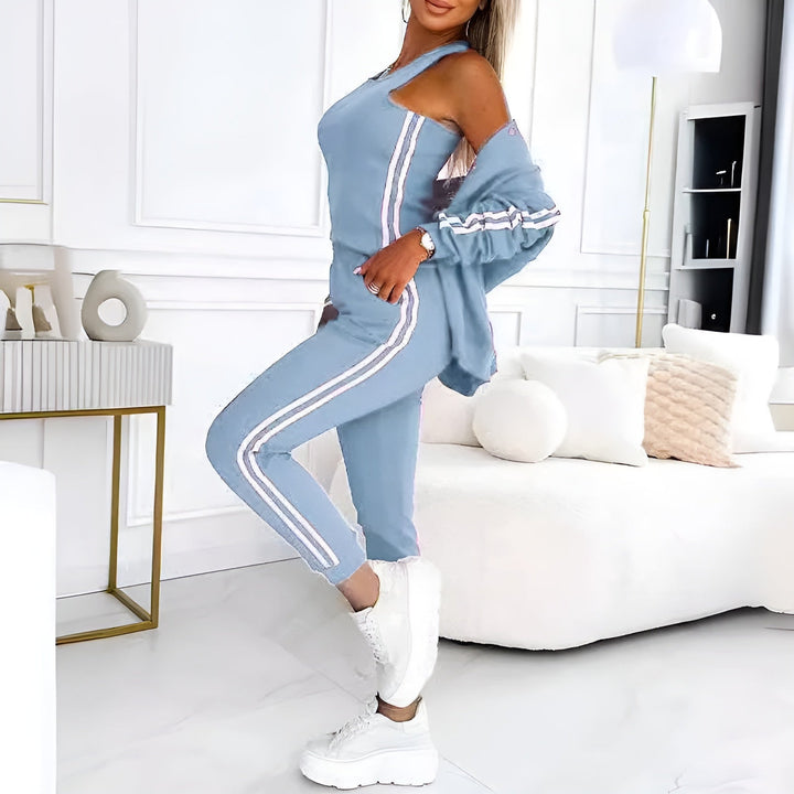 Σετ μπέιζμπολ Elena 3-τεμαχίων για γυναίκες | Κομψό ανοιξιάτικο σύνολο με γιλέκο, παντελόνια και τοπ