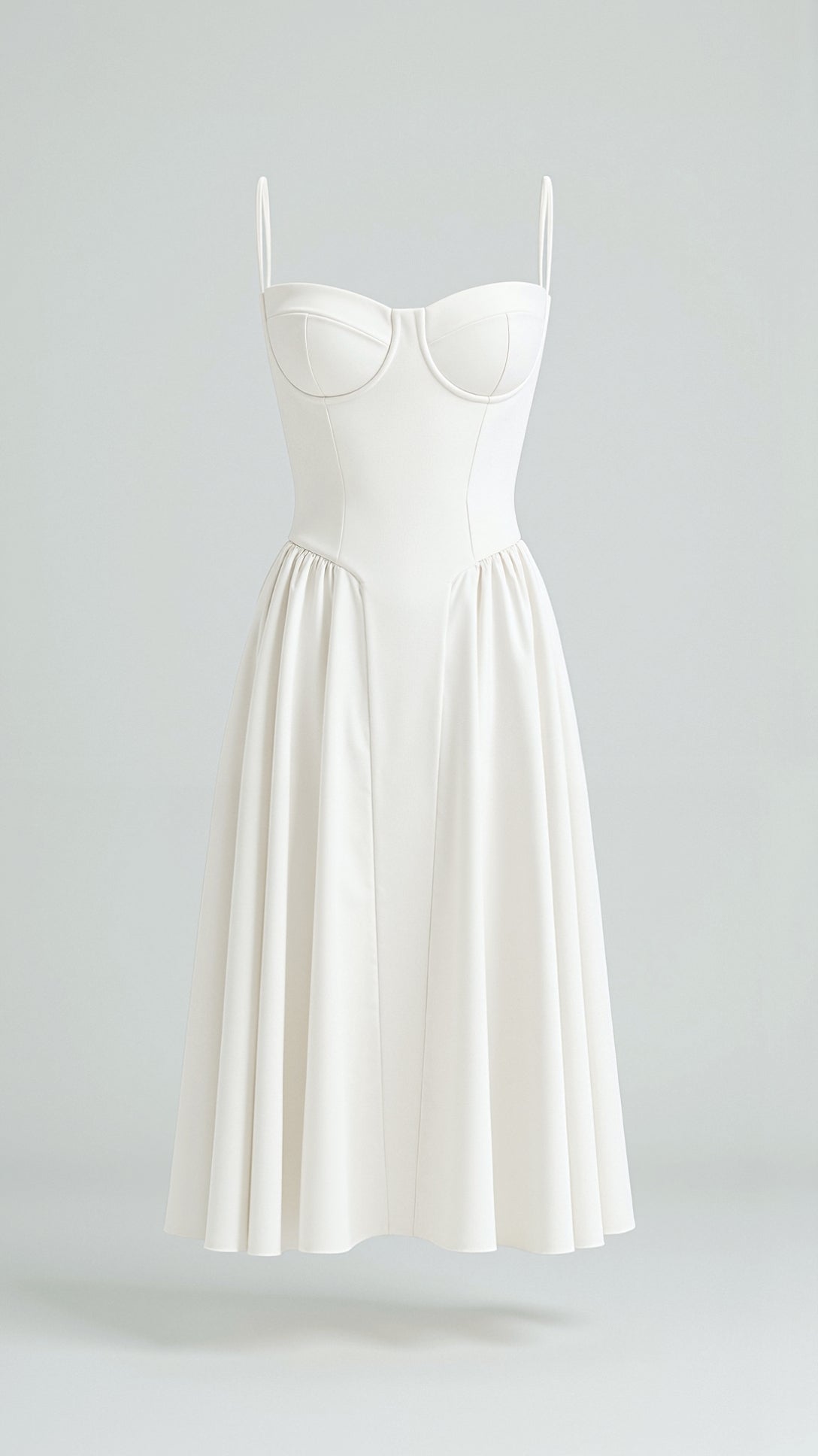 Robe midi fleurie avec corsage à lacets et encolure en forme de cœur