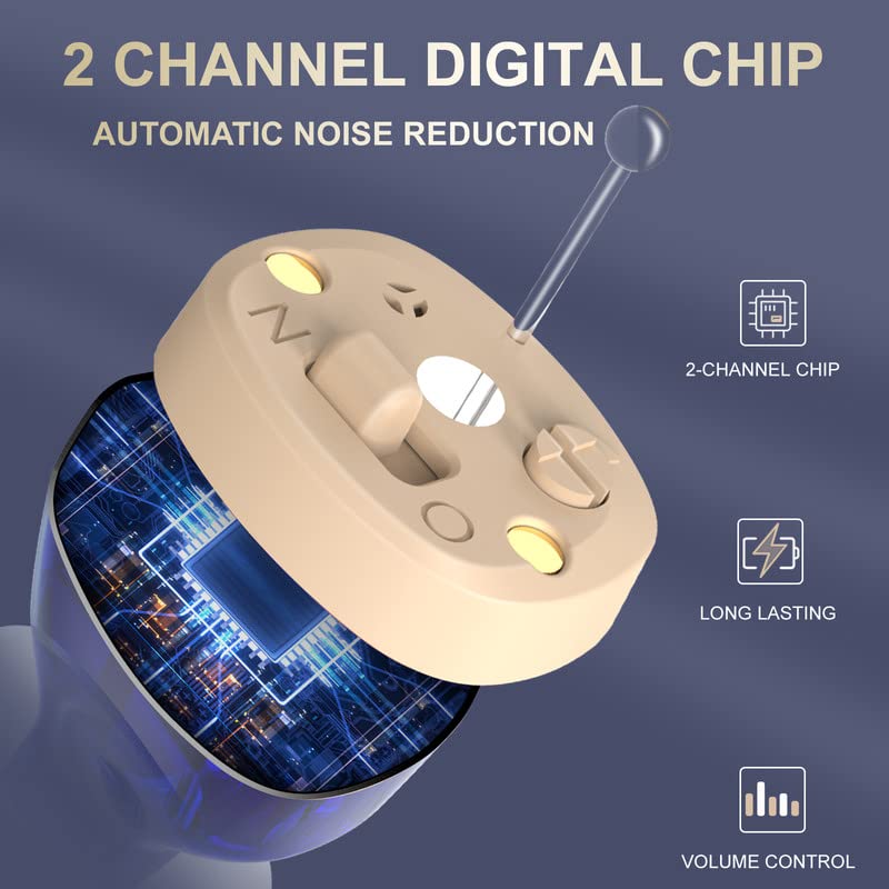 Rechargeable Bluetooth hearing aids with noise reduction | clear sound and comfort