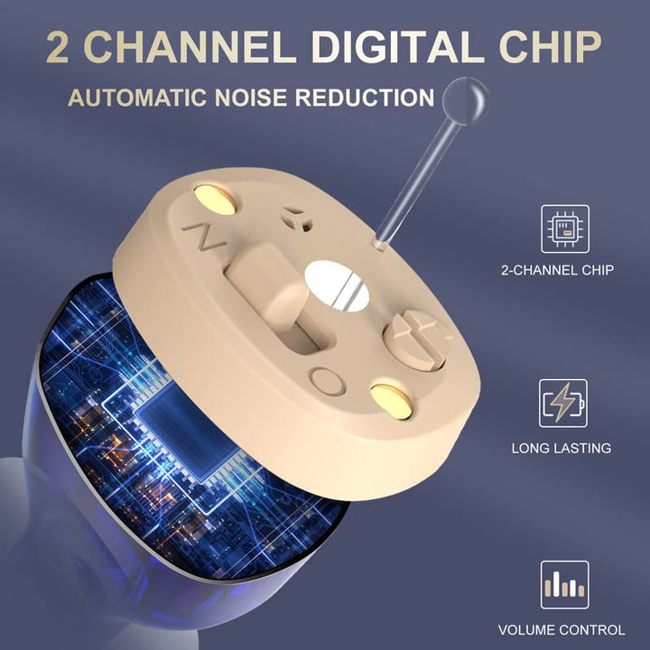 Rechargeable Bluetooth hearing aids with noise reduction | clear sound and comfort