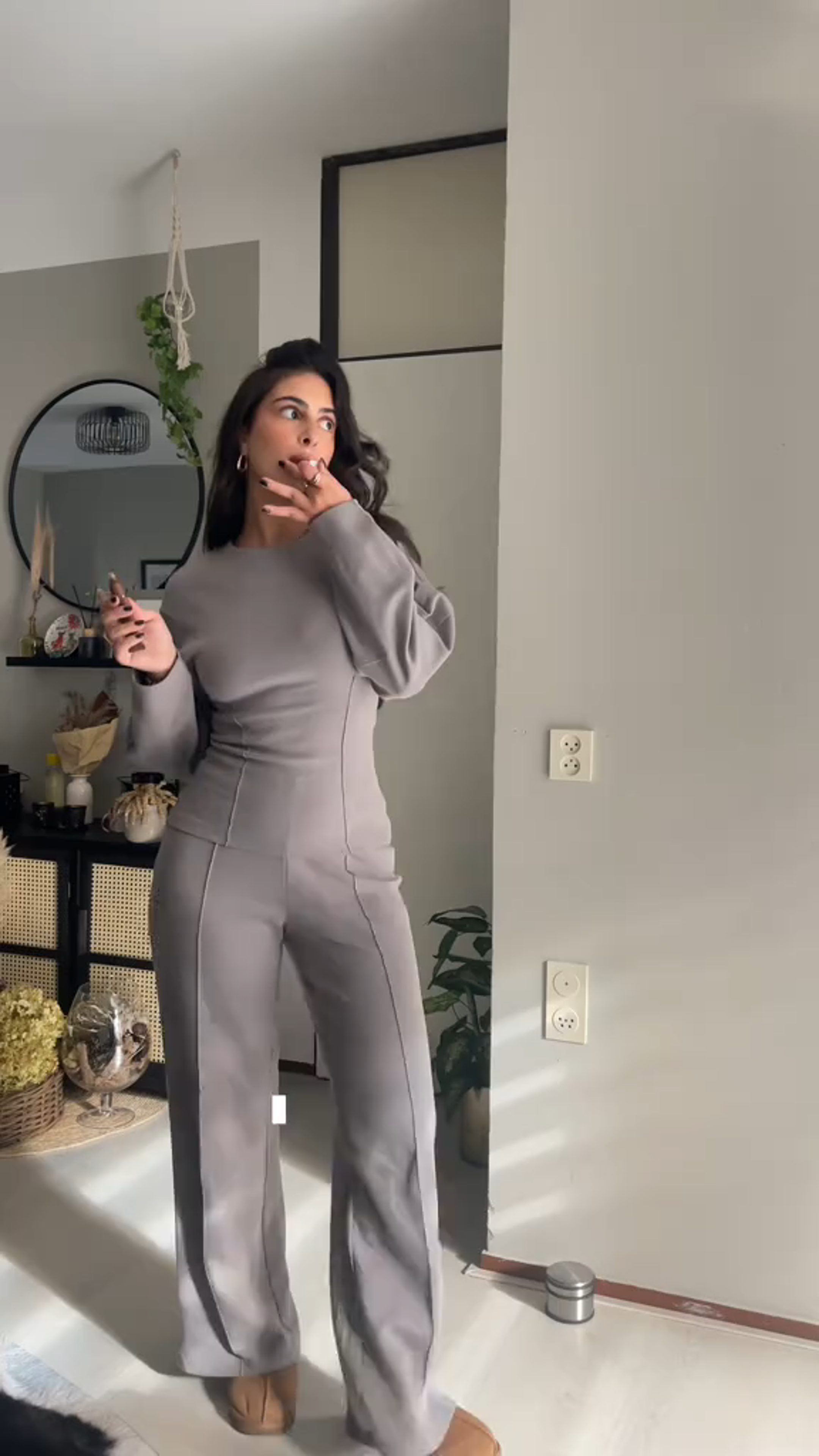 Knitted set for women | Jersey and wide trousers for casual use