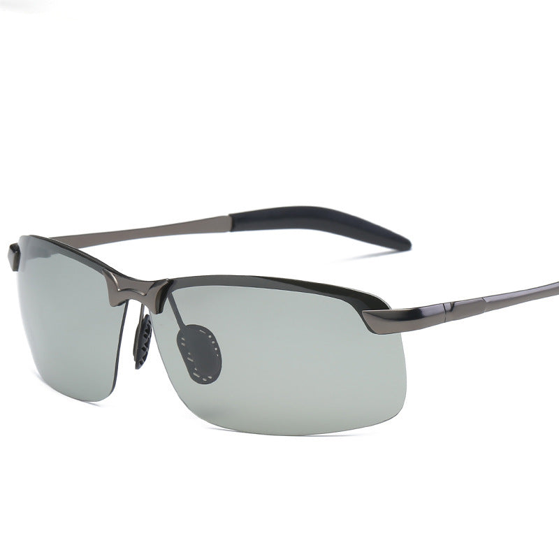 Automatic color-changing polarized glasses