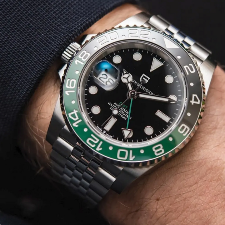 Peter Luxe automaattinen GMT-kello | Eleganssi ja korkea tarkkuus