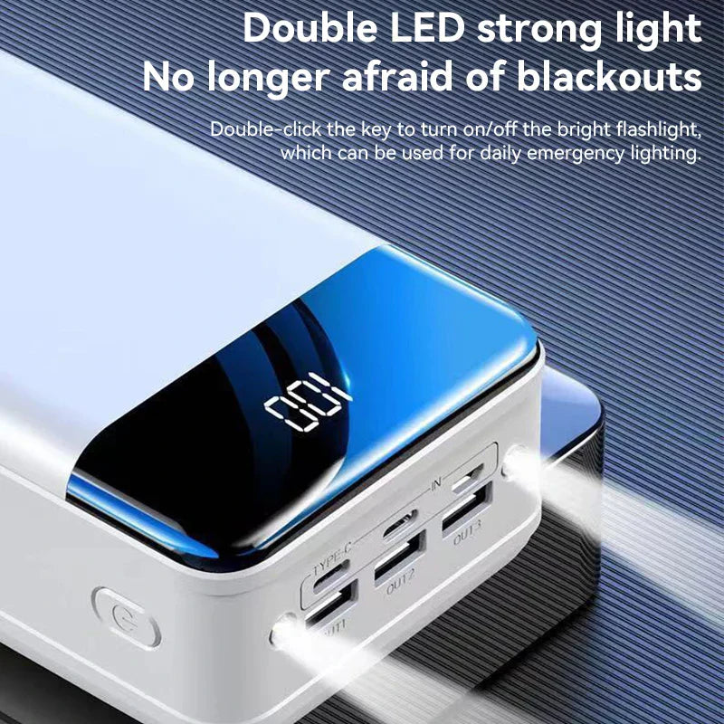 VoltEdge 100 000 mAh Powerbank | Carregamento rápido e múltiplos dispositivos | Viagens e emergências