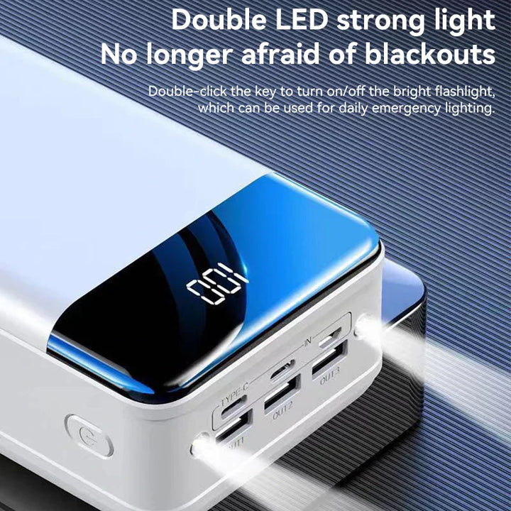 VoltEdge 100 000 mAh Powerbank | Carregamento rápido e múltiplos dispositivos | Viagens e emergências