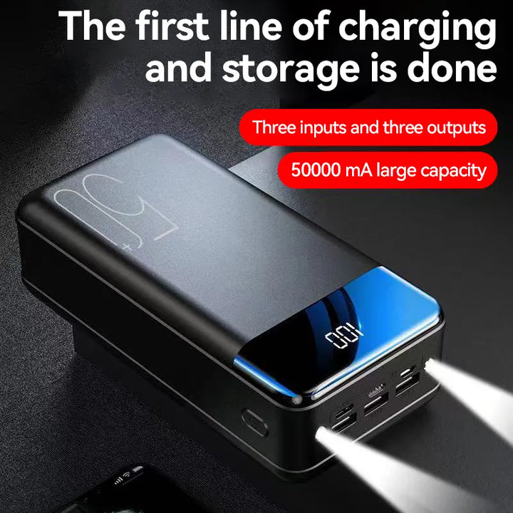 VoltEdge 100 000 mAh Powerbank | Carregamento rápido e múltiplos dispositivos | Viagens e emergências