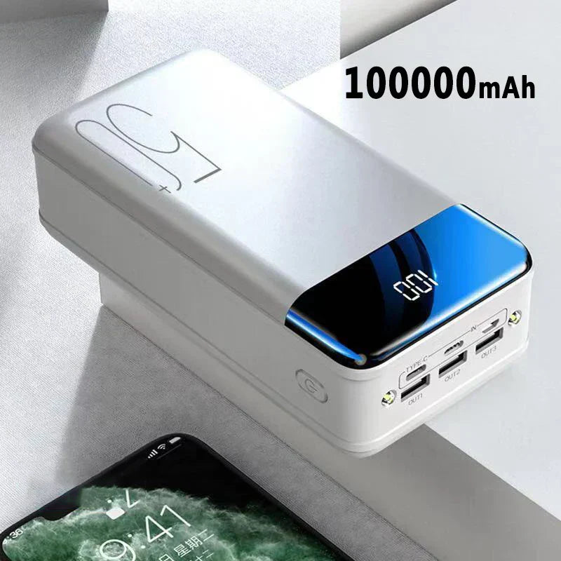 TitanCharge | 100 000 mAh ulkoinen akku erittäin suurella kapasiteetilla