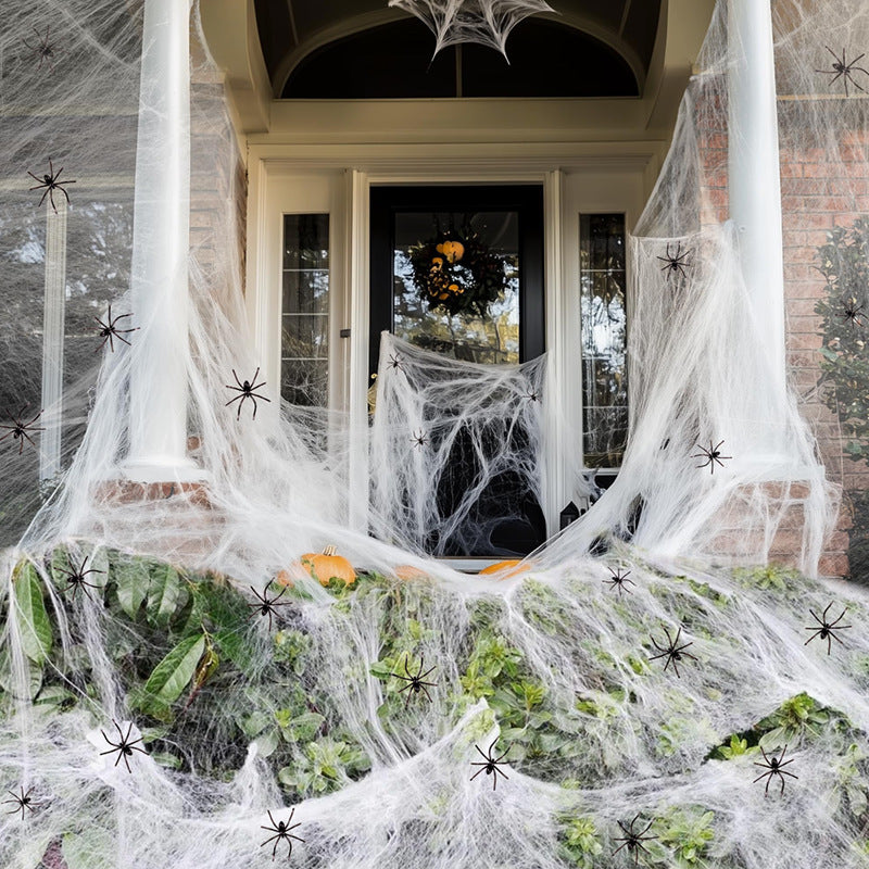 Pânză de păianjen de Halloween cu păianjeni - se poate extinde pentru interior/exterior