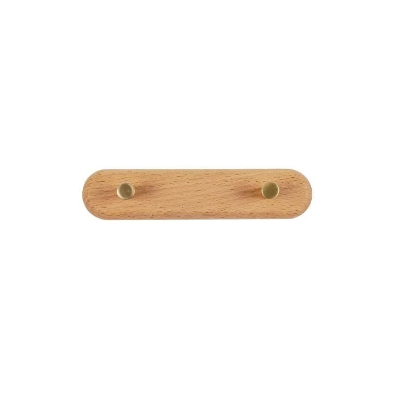 LignaHook Wood & Brass Wall Coat Rack | Minimalist and elegant design