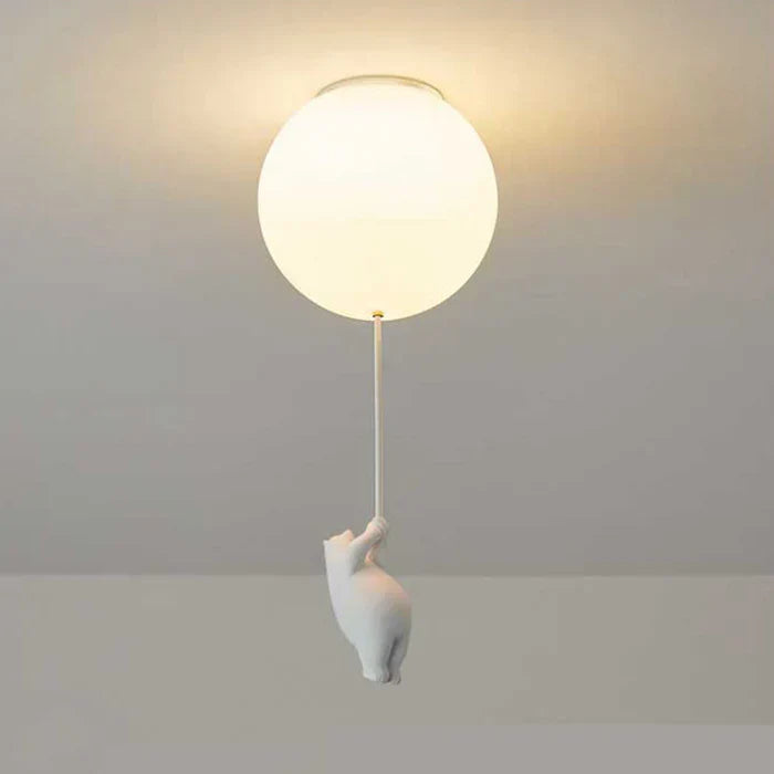Luminária de teto para crianças com urso e bola | CloudBea