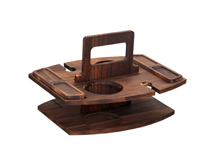 Transportable Wine Table for Picnic 36x31x26cm Spacious Serving Surface