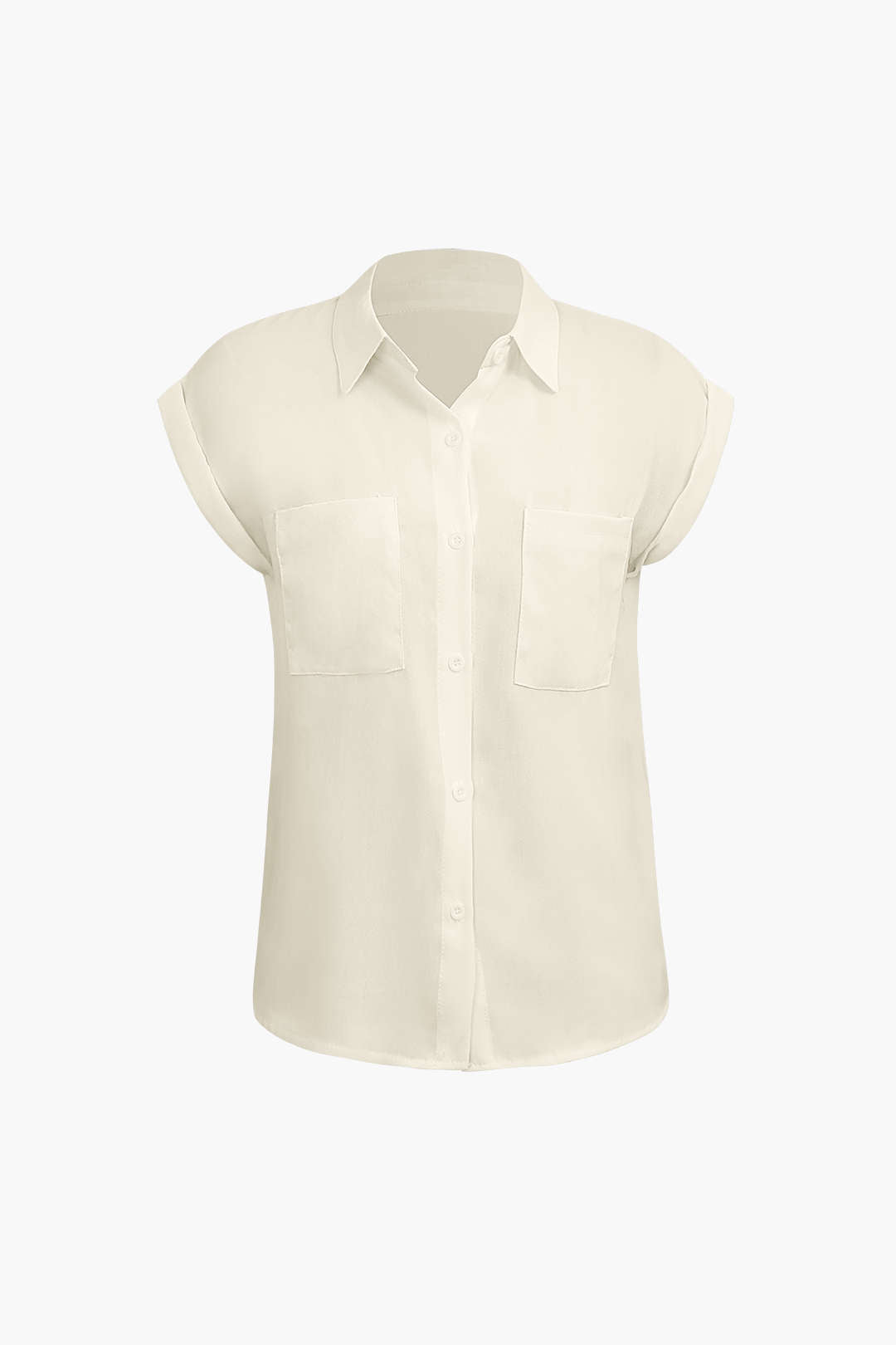 Vittoria Women's Shirt | Minimalist shirt with knot below and rolled up sleeves