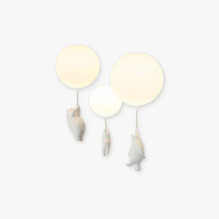 Luminária de teto para crianças com urso e bola | CloudBea