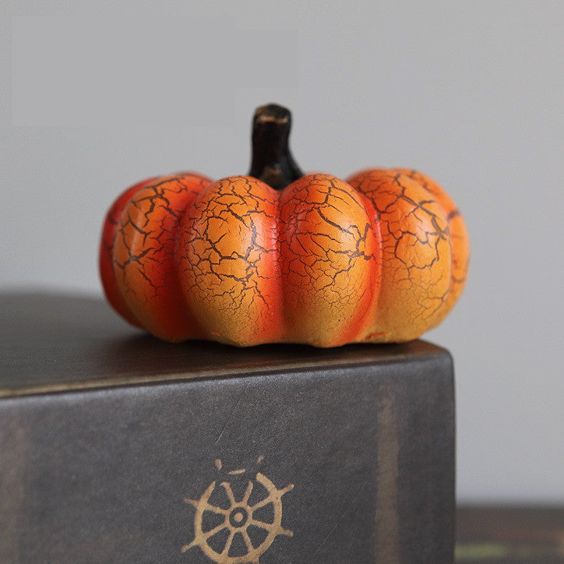 LED-calabaza de Halloween - decoración luminosa espeluznante hecha de resina duradera