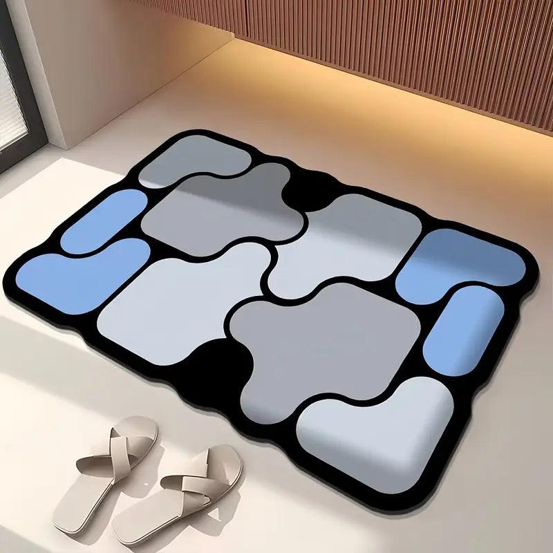 Csúszásmentes kreatív puzzle fürdőszobai szőnyeg diatómafölddel