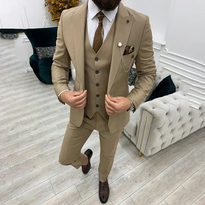 3-delt slim fit jakkesæt - blazer, vest og bukser