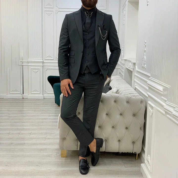 3-delt slim fit jakkesæt - blazer, vest og bukser