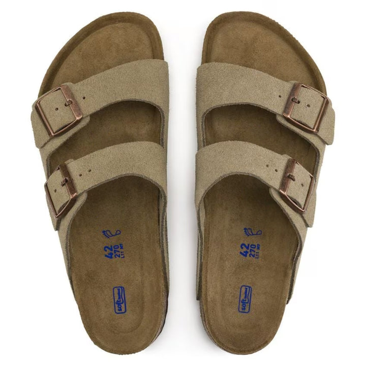 Arizona | Taupe Suede - sandały casualowe z miękką, anatomiczną wkładką