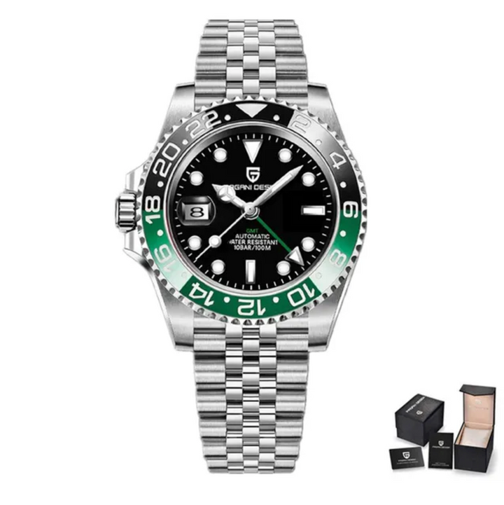 Peter Luxe automaattinen GMT-kello | Eleganssi ja korkea tarkkuus