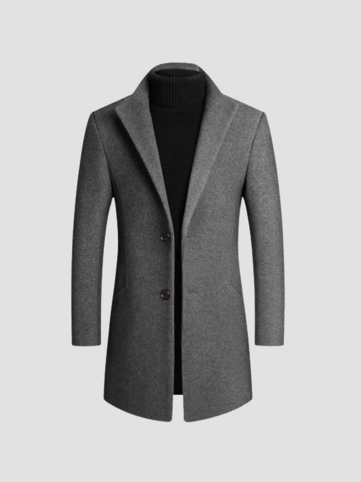 Męski płaszcz trencz dwurzędowy | Klasyczna elegancja funkcjonalność ciepło